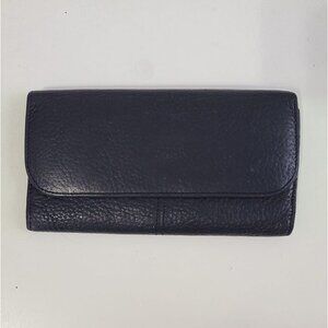 Vintage Coach Sonoma Pebbled Leather Wallet Black Leather with Defect (PLS READ)